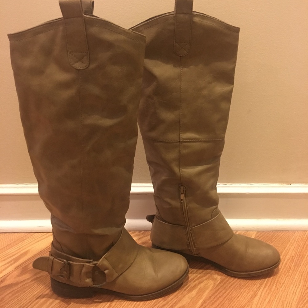 Tan Knee High Boots